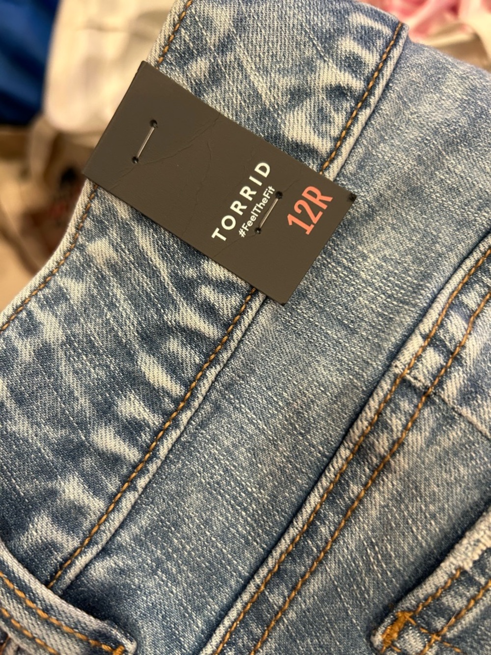 torrid Light Blue Bombshell Straight Premium Stretch Jeans - Picture 4 of 4